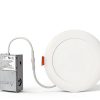 Amico 20 Pack 6 Inch 5CCT Ultra-Thin LED Recessed Ceiling Light with Junction Box, 2700K/3000K/3500K/4000K/5000K Selectable, 12W Eqv 110W, Dimmable Can-Killer Downlight, 1050LM Wafer Lighting - ETL-5