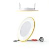 FREELICHT 12 Pack 5/6 Inch 5CCT LED Recessed Can Light with Night Light, 2700K/3000K/4000K/5000K/6000K Selectable Flat Recessed Lighting, 10W=110W, 1000LM, Dimmable Retrofit - ETL & FCC-6