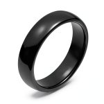 RFID 125khz Rewritable T5577 Chip Black Ceramic Smart Rewritable Ring for Clone TK4100/EM4100 Access Control and Hotel Entry Door Keycards (Black, US9#)-0