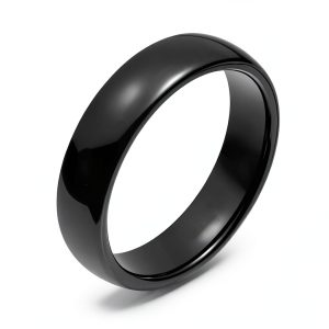 RFID 125khz Rewritable T5577 Chip Black Ceramic Smart Rewritable Ring for Clone TK4100/EM4100 Access Control and Hotel Entry Door Keycards (Black, US9#)-0