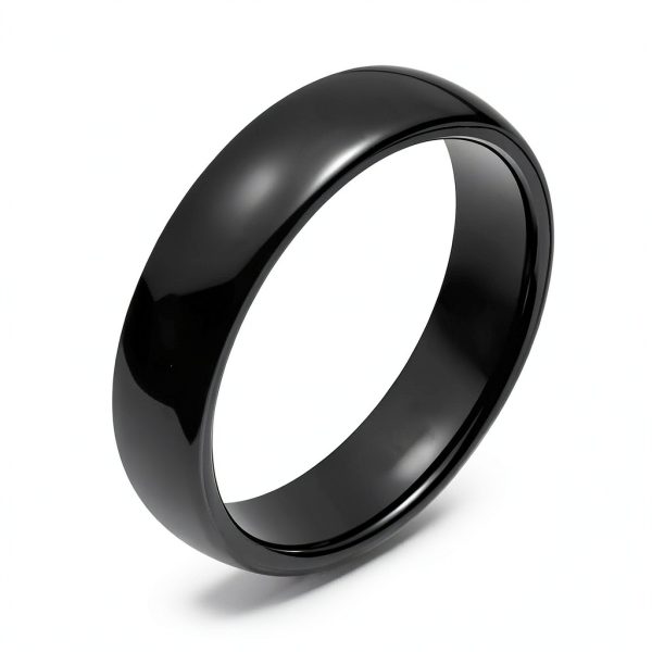 RFID 125khz Rewritable T5577 Chip Black Ceramic Smart Rewritable Ring for Clone TK4100/EM4100 Access Control and Hotel Entry Door Keycards (Black, US9#)-0
